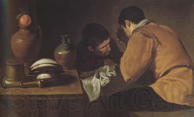 Diego Velazquez Deux Jeunes Gens a table (df02) Spain oil painting art